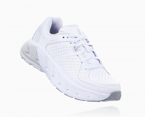 Hoka Gaviota Leather White | 86540UIOL