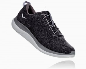 Hoka Hupana Flow Wool Wide Dark Grey | 63489GTLI