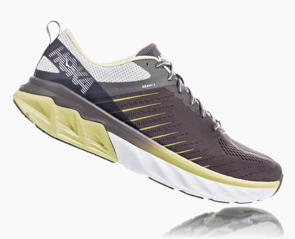 Hoka Arahi 3 Grey / Light Green | 16409RYEI