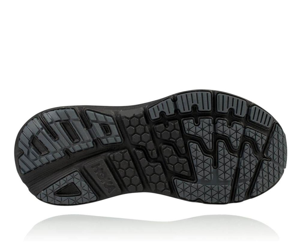 Hoka Bondi Leather Black | 96723EMTS