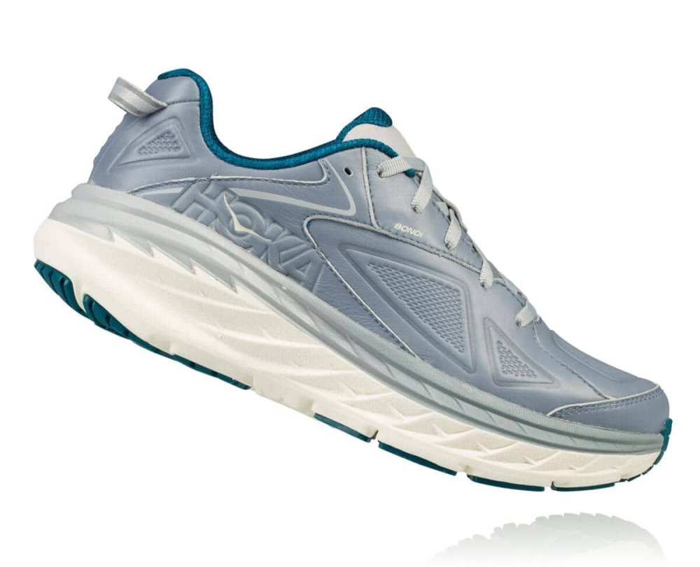 Hoka Bondi Leather Tradewinds | 58462EWPK