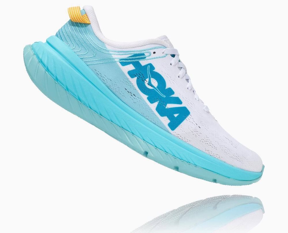 Hoka Carbon X White / Blue | 85124TZLP