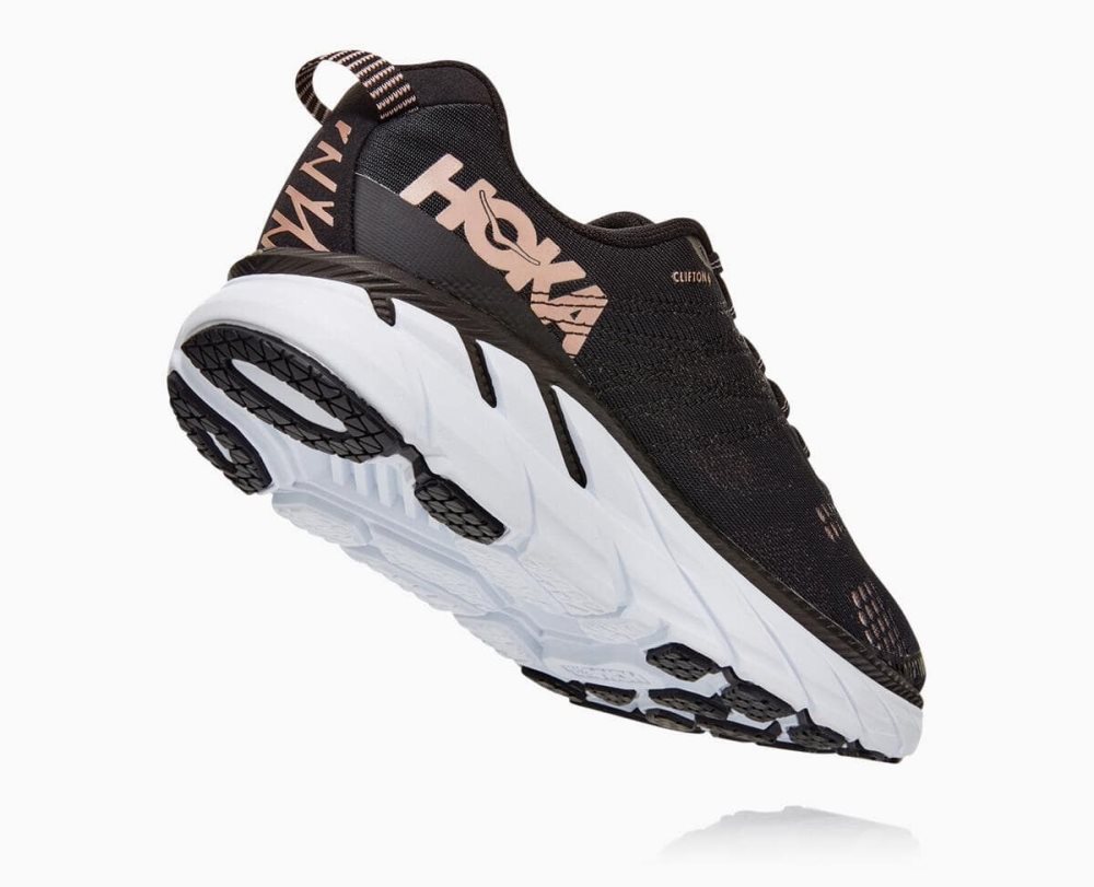 Hoka Clifton 6 Black / Rose Gold | 21340GJQY