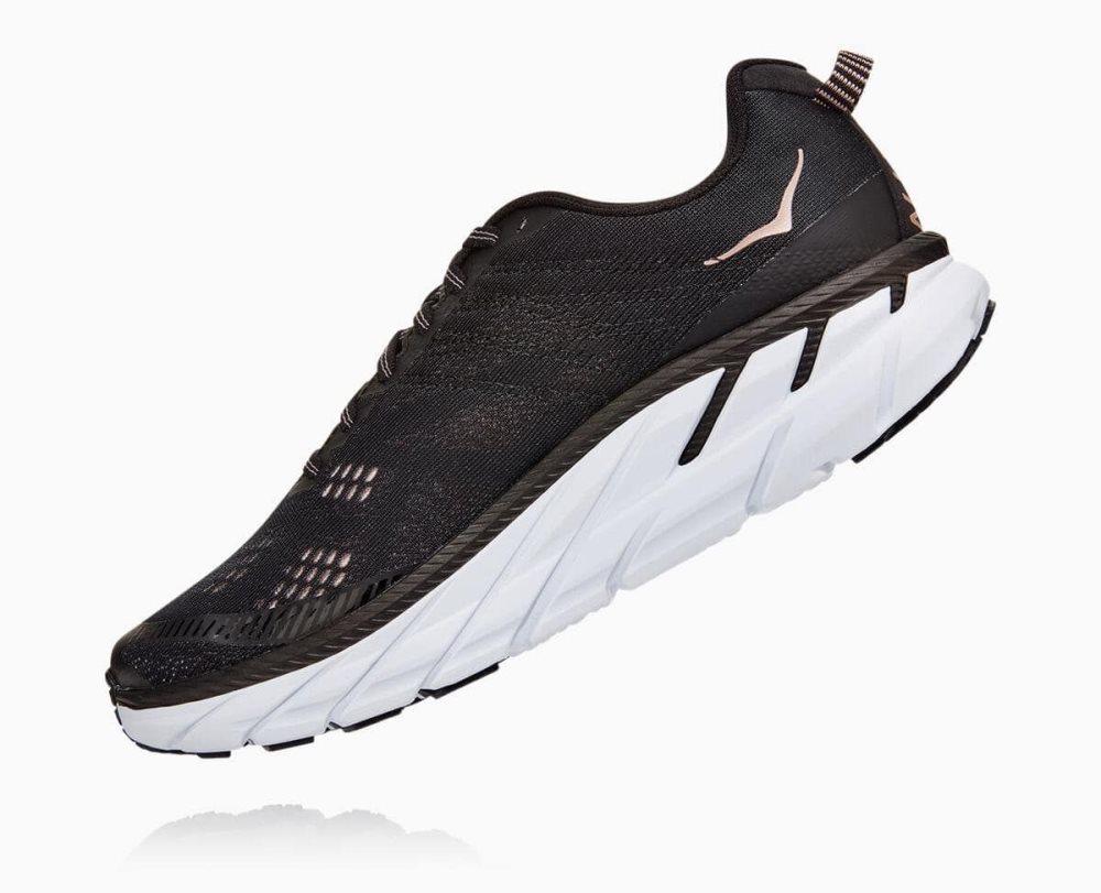 Hoka Clifton 6 Black / Rose Gold | 21340GJQY