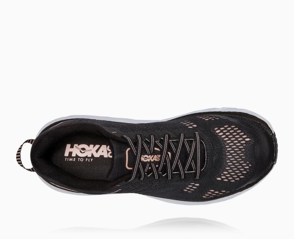 Hoka Clifton 6 Black / Rose Gold | 21340GJQY