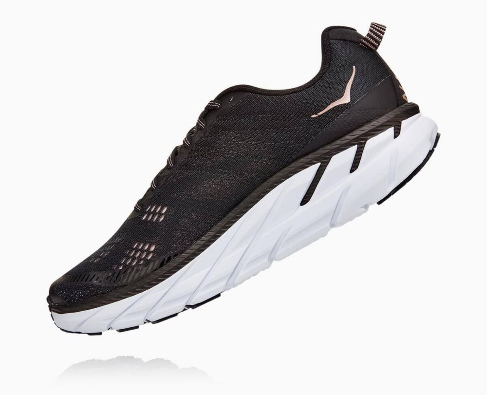 Hoka Clifton 6 Black / Rose Gold | 39482JSDU