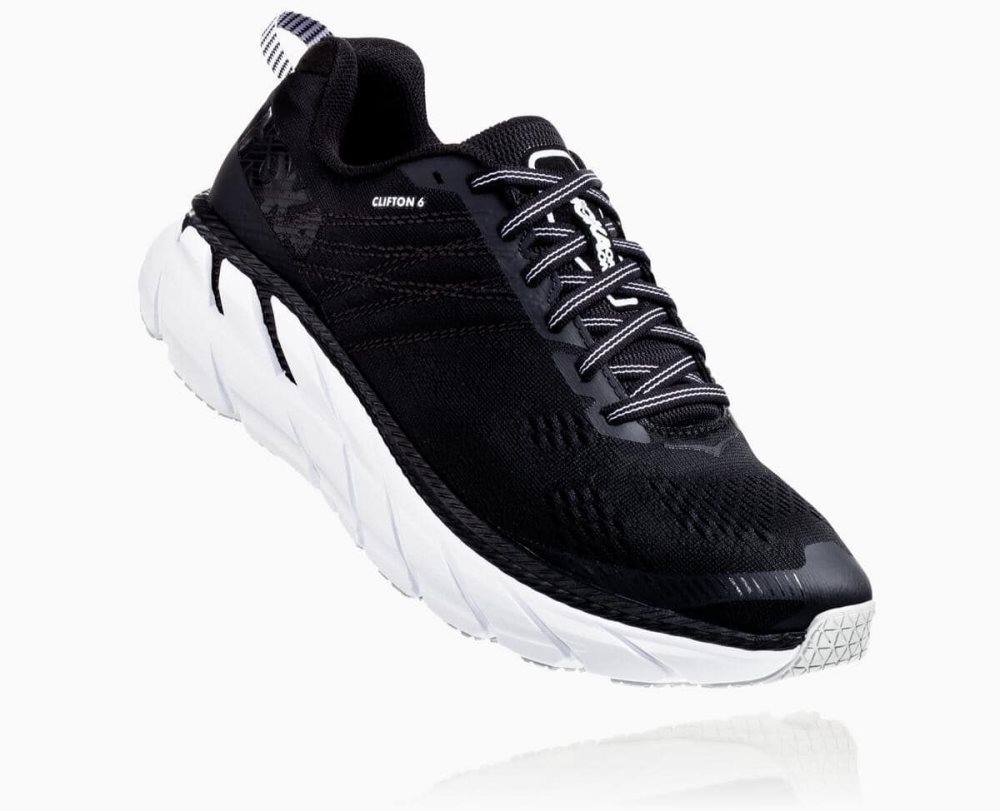 Hoka Clifton 6 Black / White | 06398XQAC