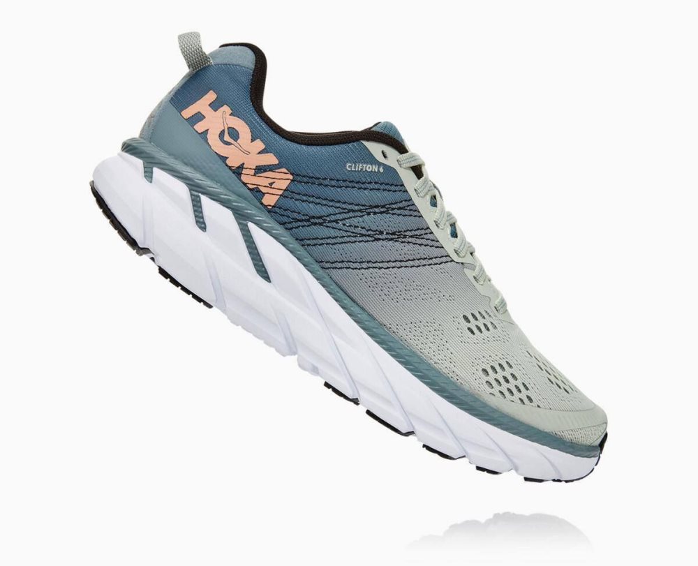 Hoka Clifton 6 Lead/Sea Foam | 29715QAPY