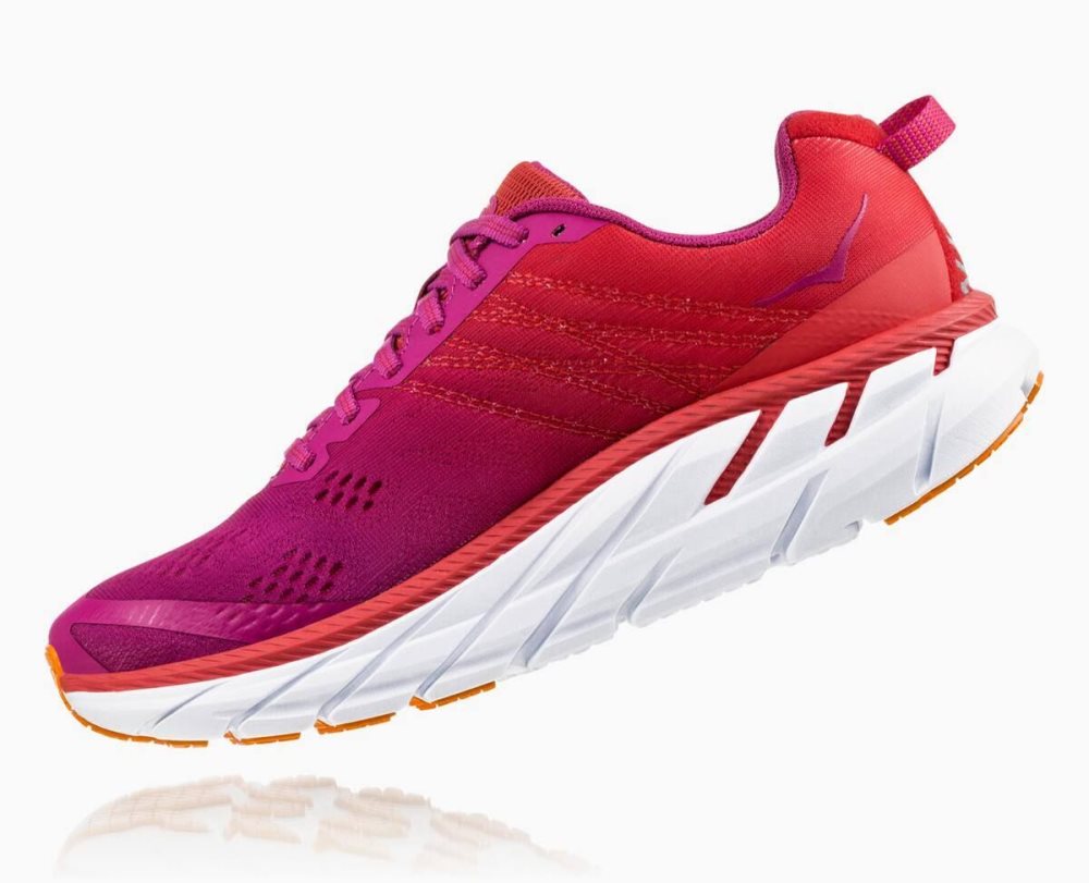 Hoka Clifton 6 Red / Green Flower | 38904XHAZ