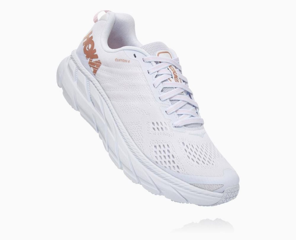 Hoka Clifton 6 White / Rose Gold | 51763GMOX