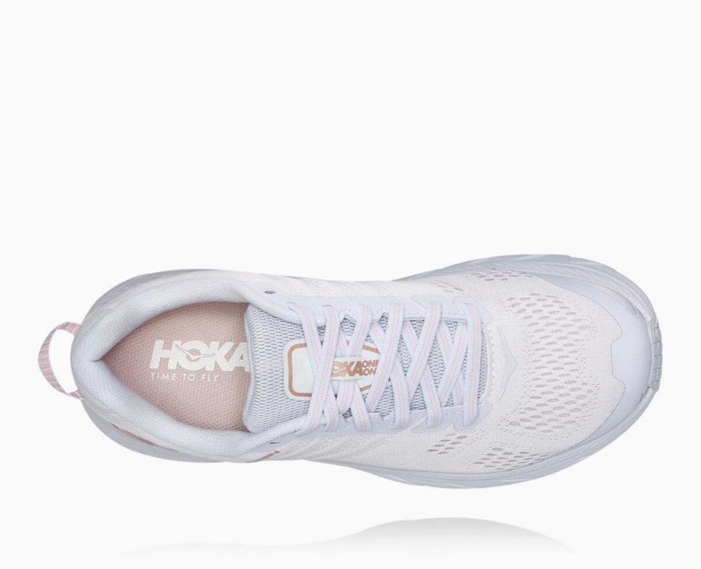 Hoka Clifton 6 White / Rose Gold | 73615QIMA