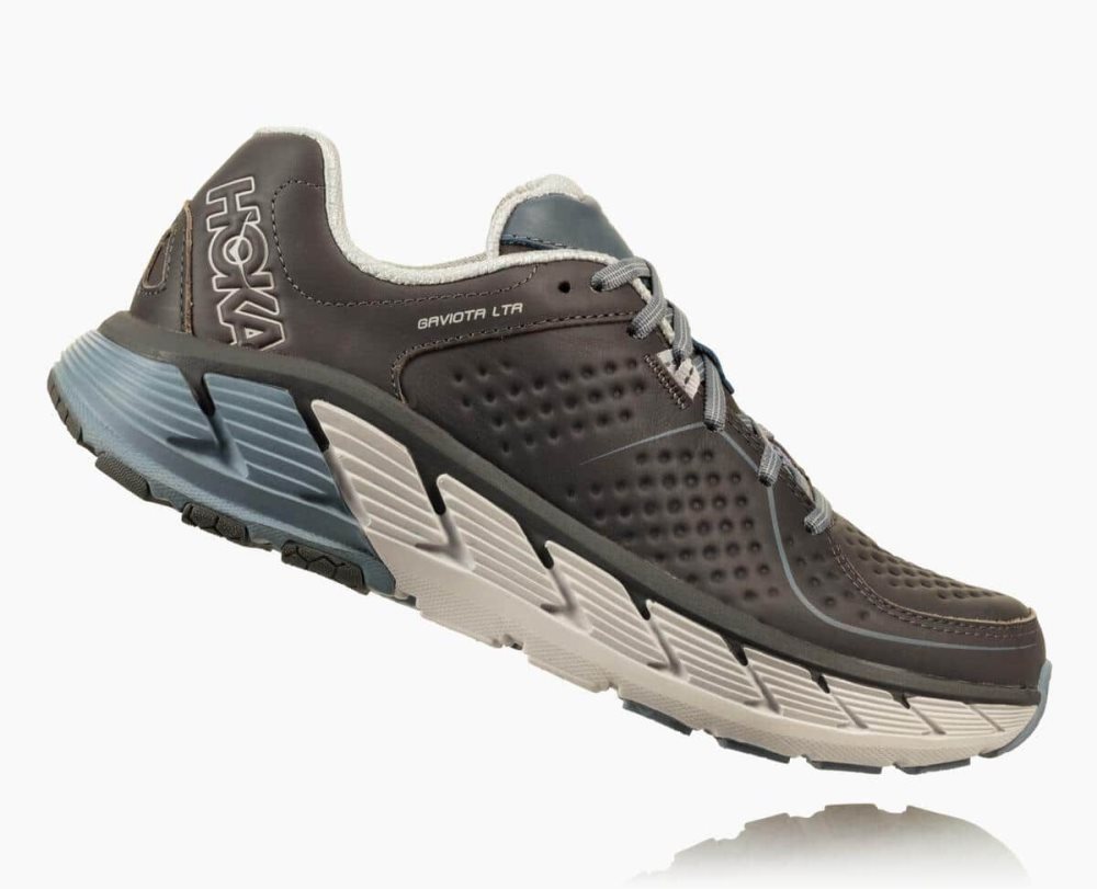 Hoka Gaviota Leather Grey | 35847GBTF