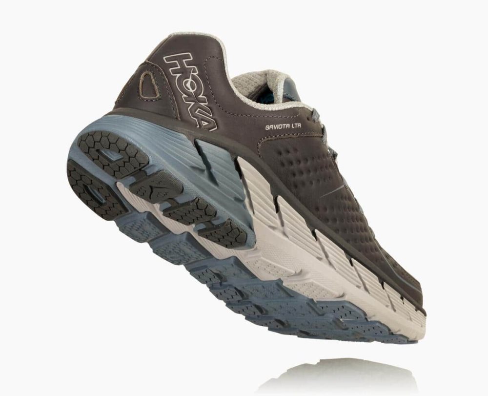 Hoka Gaviota Leather Grey | 35847GBTF