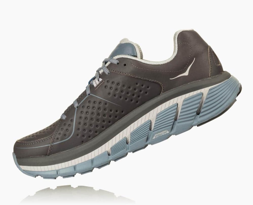 Hoka Gaviota Leather Grey | 35847GBTF