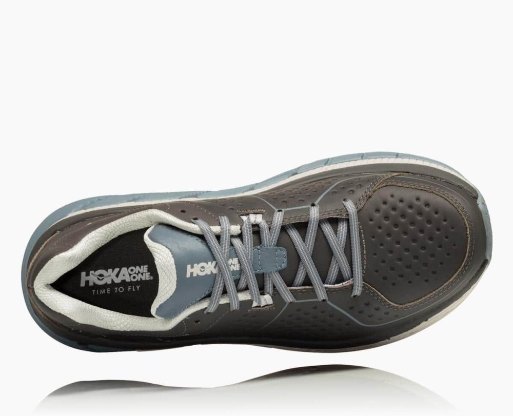 Hoka Gaviota Leather Grey | 35847GBTF