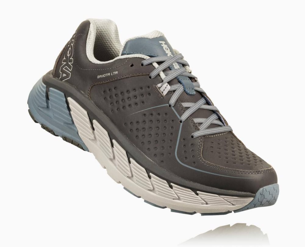 Hoka Gaviota Leather Grey | 35847GBTF