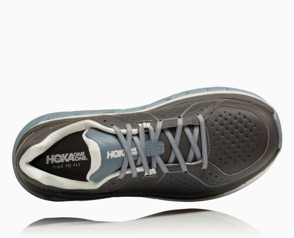 Hoka Gaviota Leather Grey | 87394LWPA