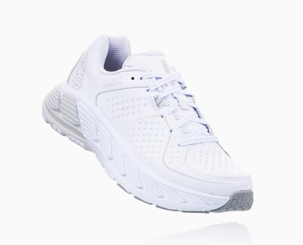 Hoka Gaviota Leather White | 31589XTUD