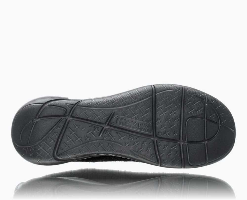 Hoka Hupana Flow Wool Black / Dark Grey | 57093NTVY