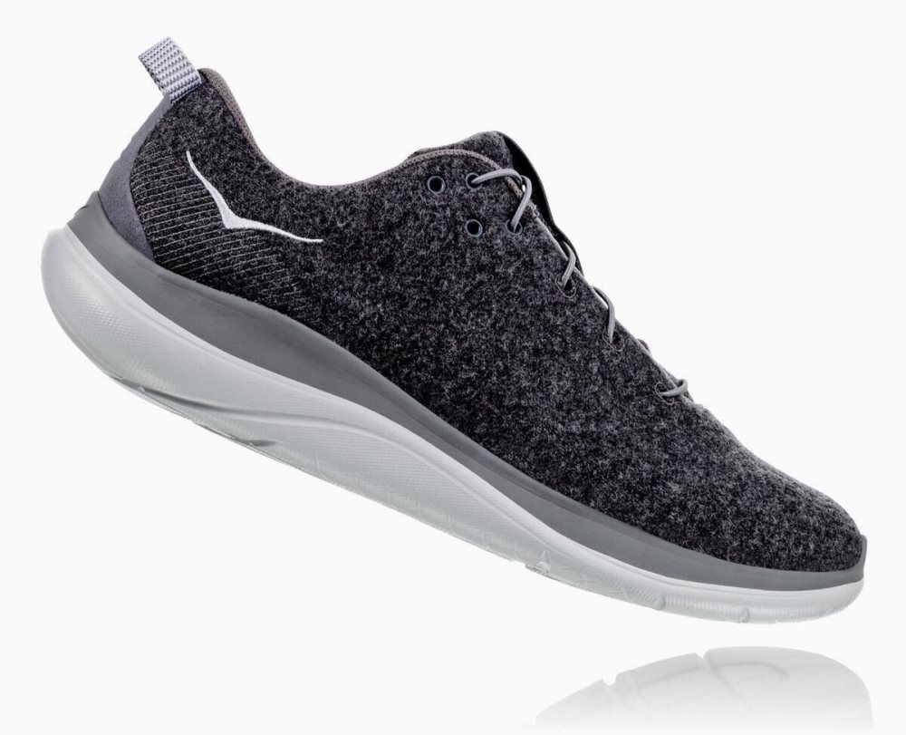 Hoka Hupana Flow Wool Dark Grey | 67321SGHZ