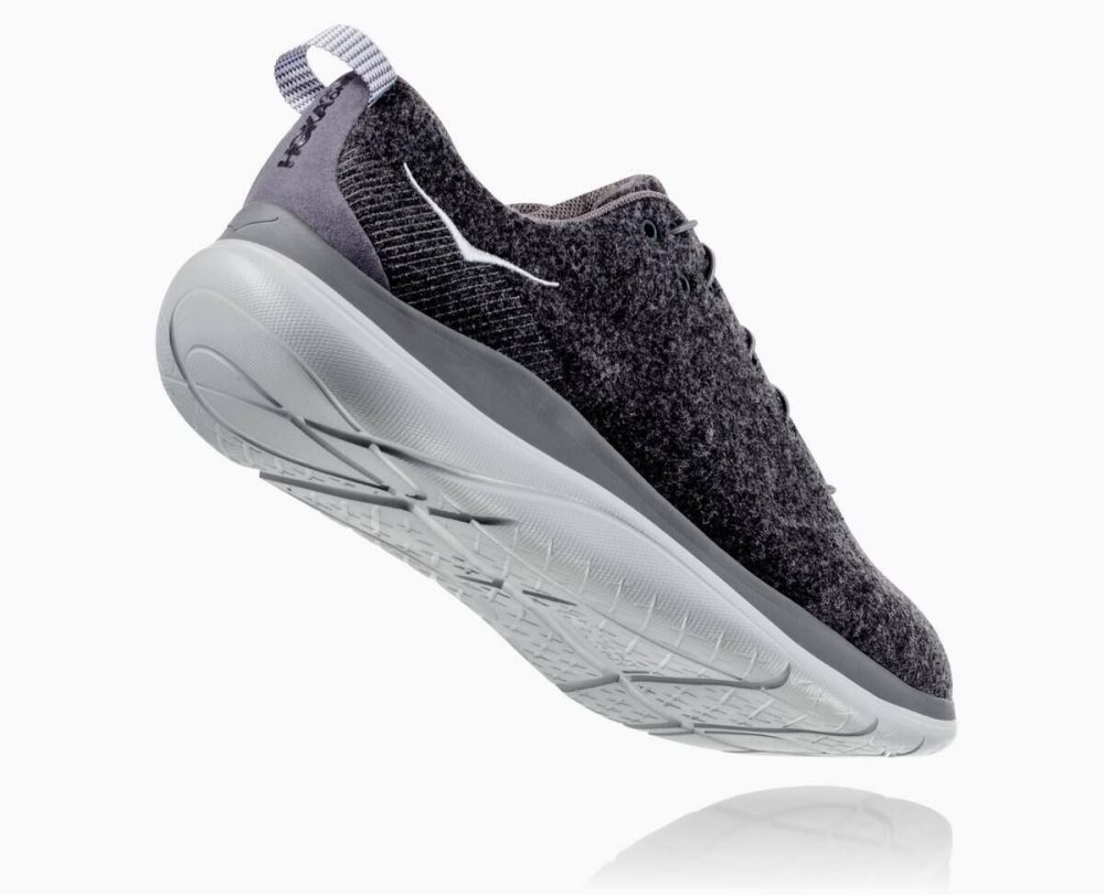 Hoka Hupana Flow Wool Dark Grey | 67321SGHZ