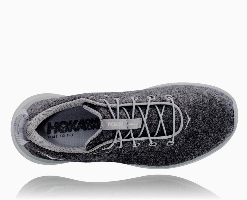 Hoka Hupana Flow Wool Dark Grey | 67321SGHZ