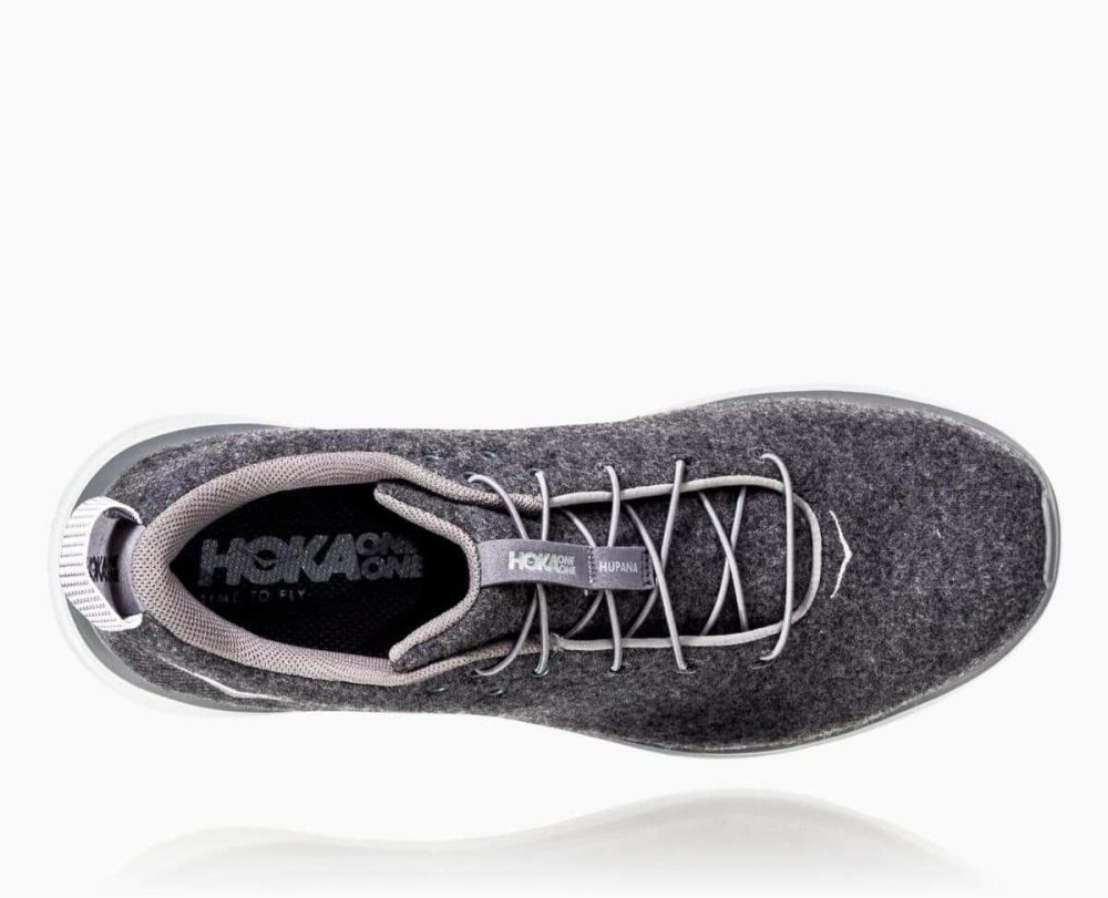 Hoka Hupana Flow Wool Dark Grey / Grey | 36457DWTN