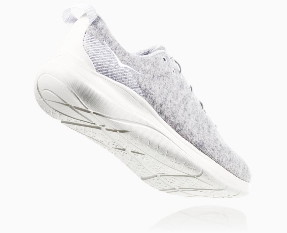 Hoka Hupana Flow Wool Lunar Rock/Blanc De Blanc | 72364QBXO