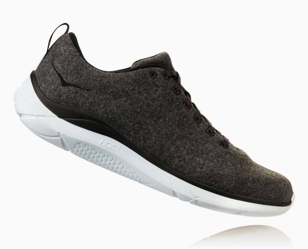 Hoka Hupana Wool Grey / White | 10527UPNZ