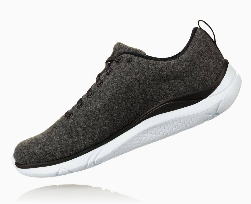 Hoka Hupana Wool Grey / White | 10527UPNZ