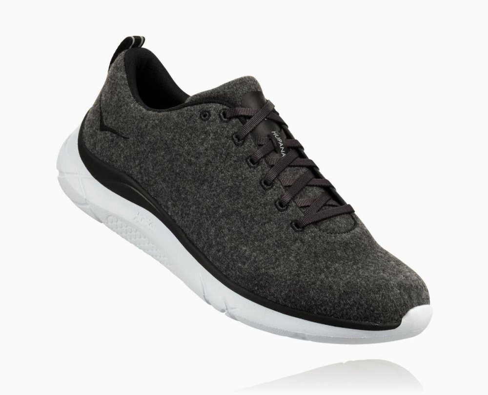 Hoka Hupana Wool Grey / White | 10527UPNZ