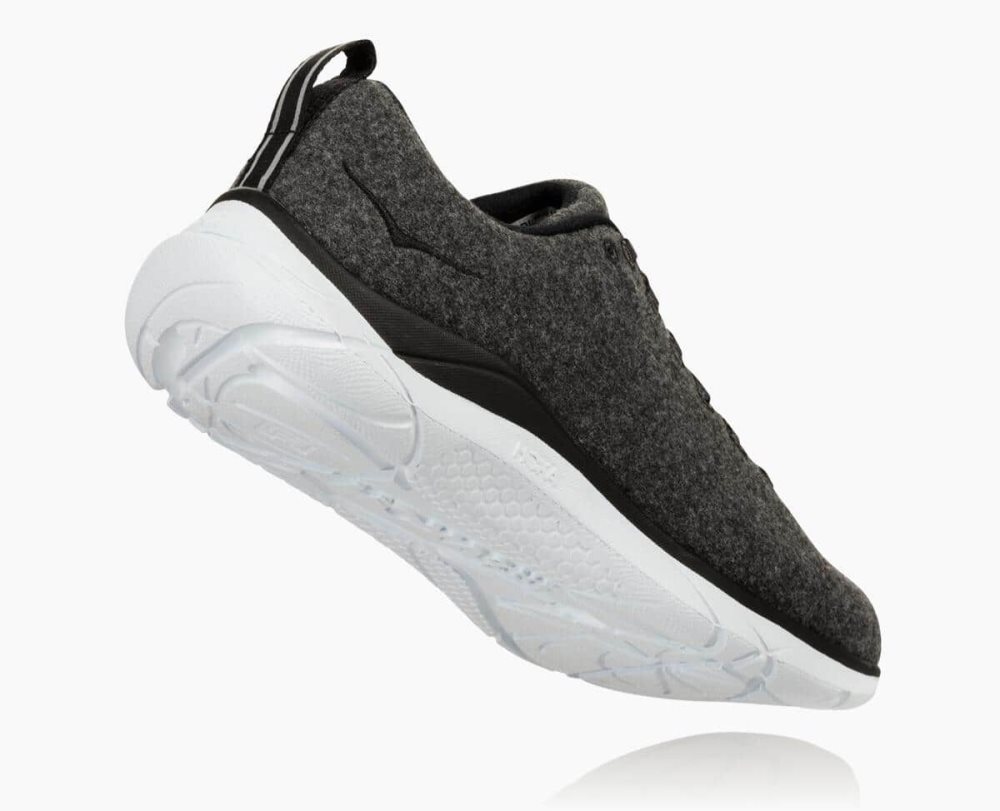 Hoka Hupana Wool Grey / White | 10653MKNQ