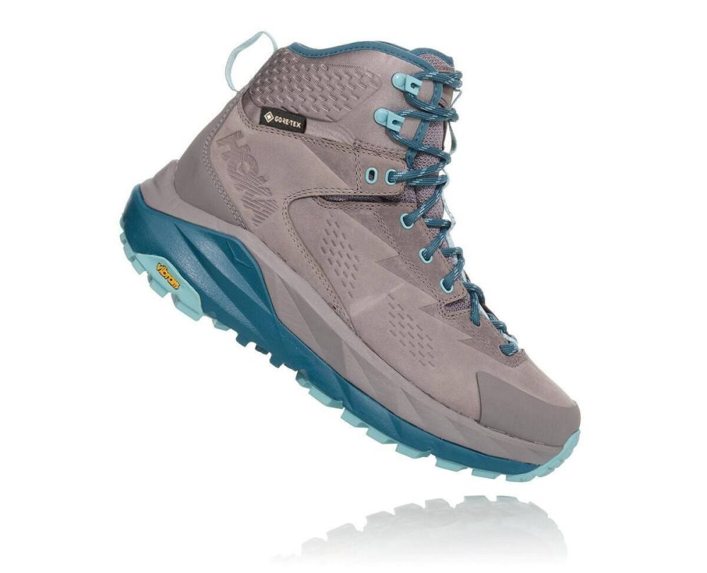 Hoka Kaha GORE Grey / Light Turquoise | 39726YUGC