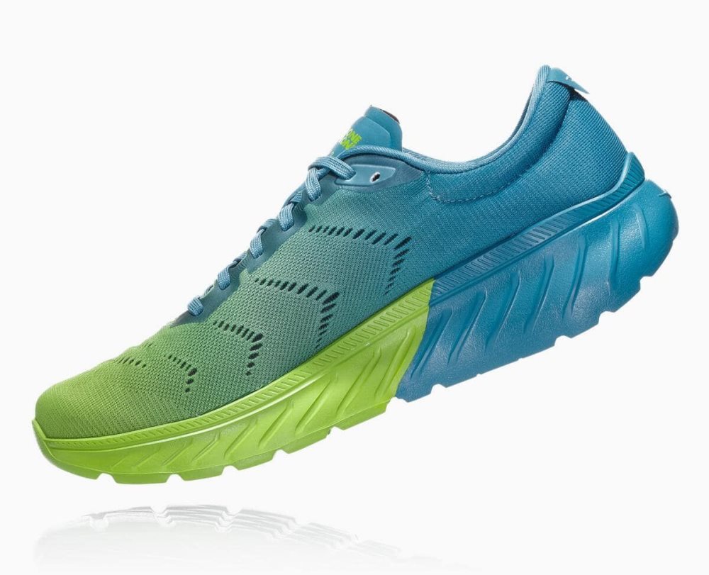 Hoka Mach 2 Blue / Light Green | 16952YDCQ