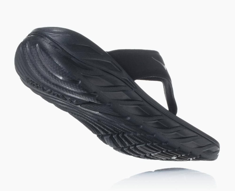 Hoka ORA Flip Black / Dark Grey | 43167FPKU