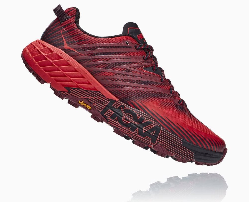 Hoka Speedgoat 4 Dark Brown / Red | 86502ZPGA