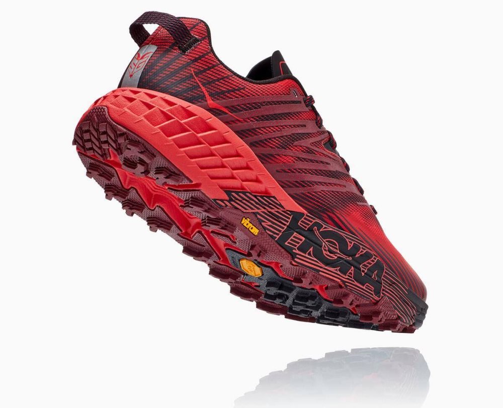 Hoka Speedgoat 4 Dark Brown / Red | 86502ZPGA