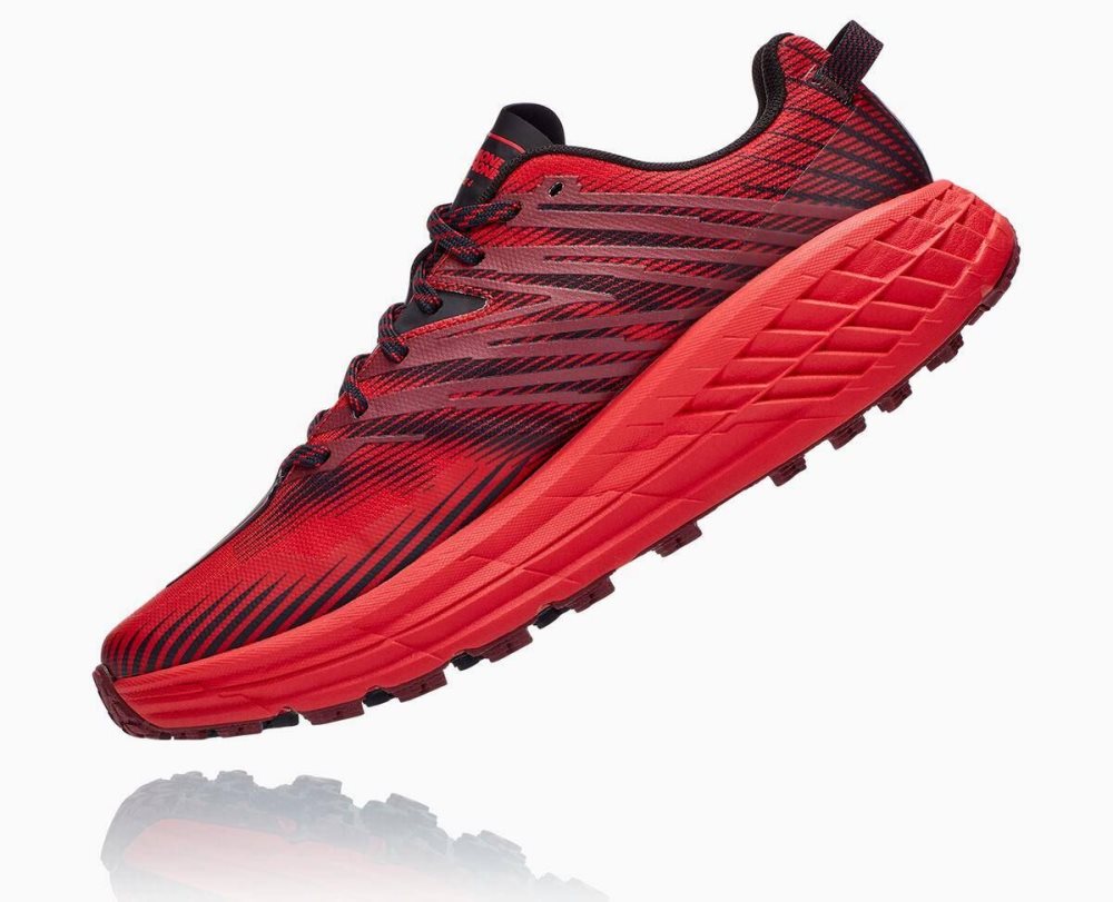 Hoka Speedgoat 4 Dark Brown / Red | 86502ZPGA