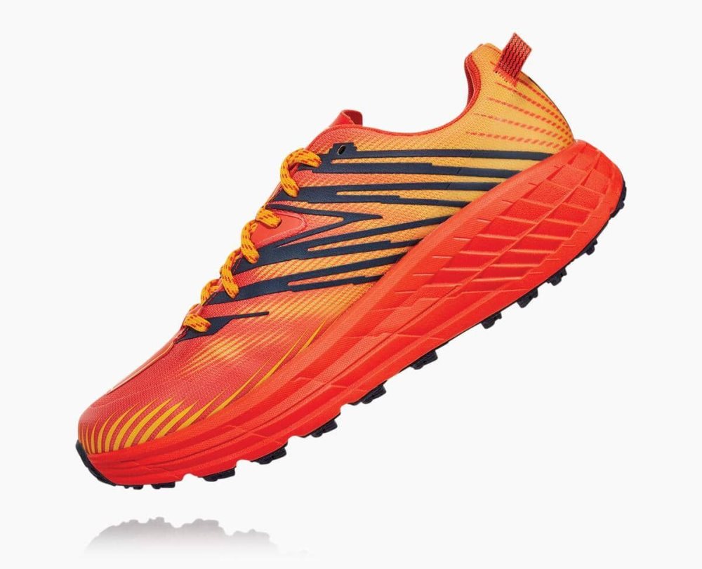 Hoka Speedgoat 4 GORE Red / Gold | 86459TLNY