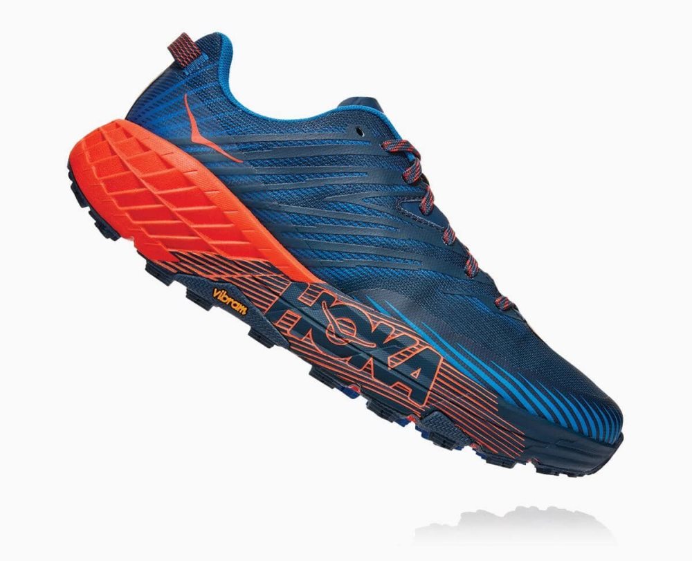 Hoka Speedgoat 4 Wide Blue / Red | 51623DBLO