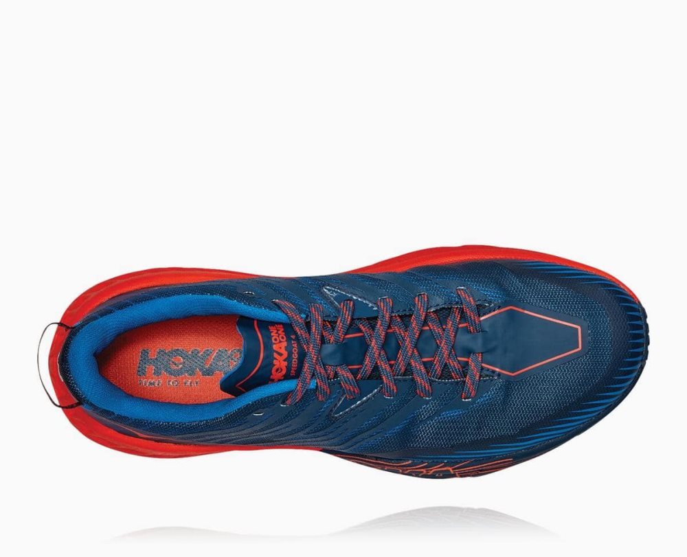 Hoka Speedgoat 4 Wide Blue / Red | 51623DBLO