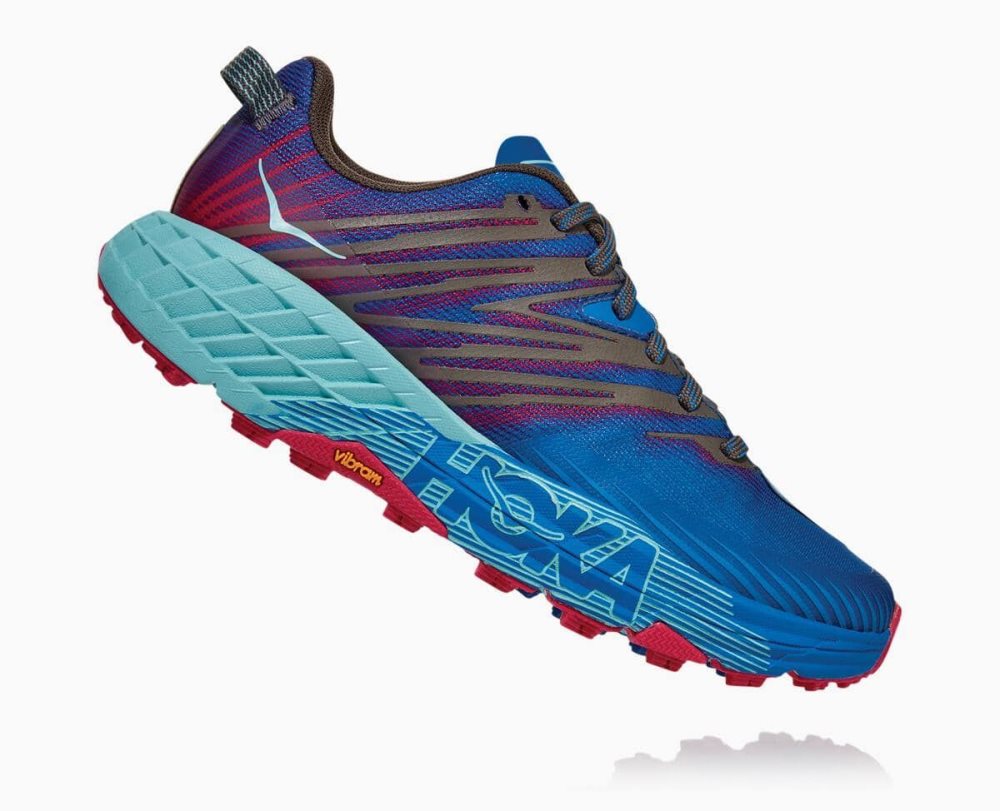 Hoka Speedgoat 4 Wide Royal Blue / Pink Peacock | 03568LPQT