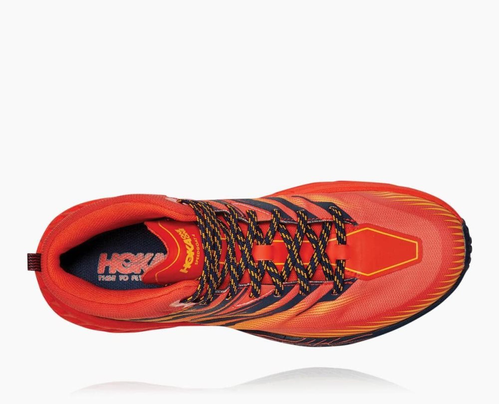 Hoka Speedgoat Mid GORE Red / Gold | 39482JFMW