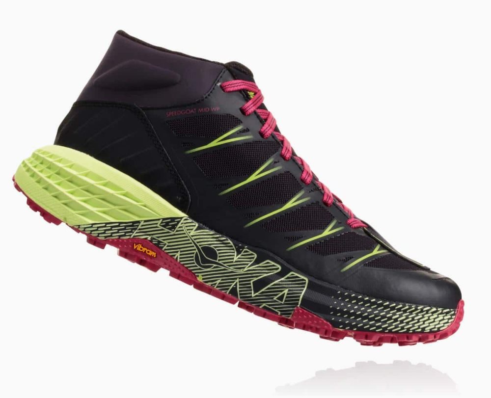 Hoka Speedgoat Mid Waterproof Black | 23716XGWP