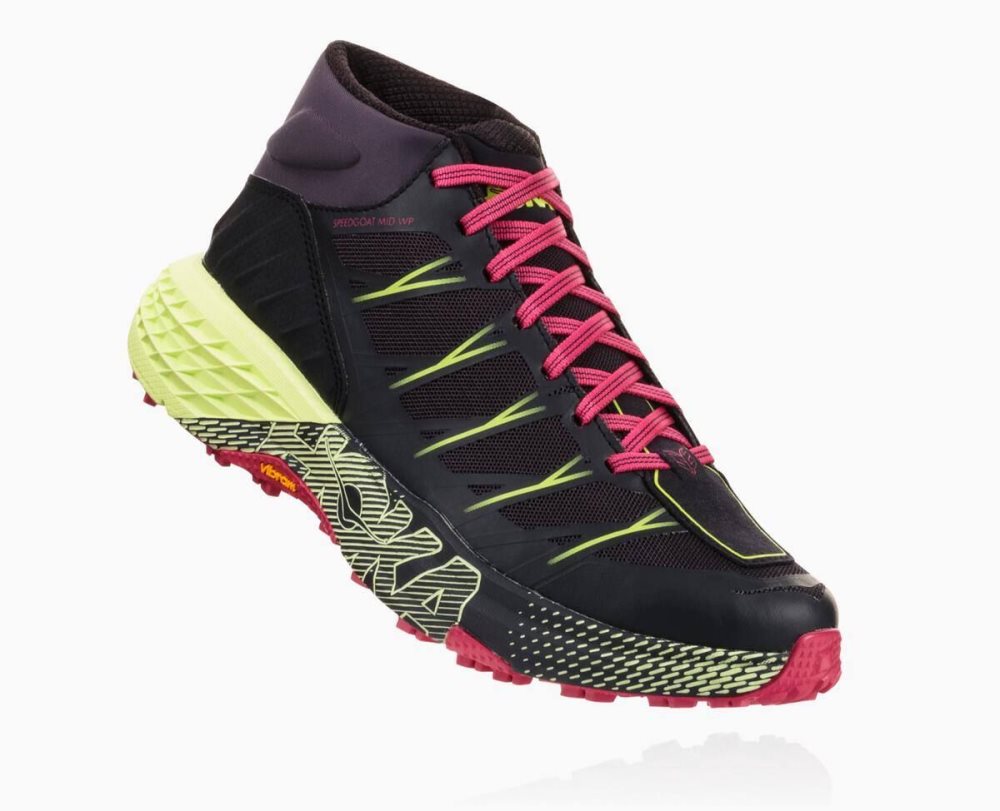 Hoka Speedgoat Mid Waterproof Black | 23716XGWP