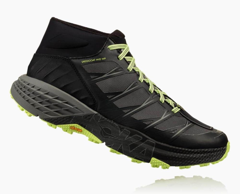 Hoka Speedgoat Mid Waterproof Black / Grey | 83970UVKX