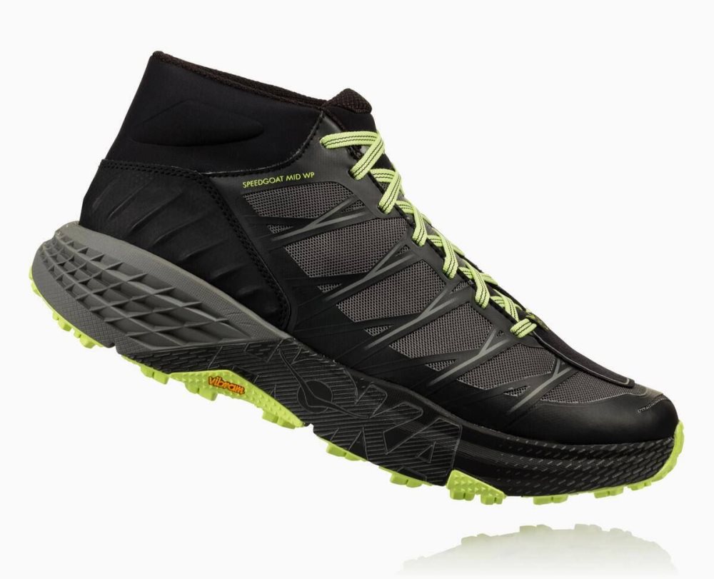 Hoka Speedgoat Mid Waterproof Black / Grey | 89472RXLF