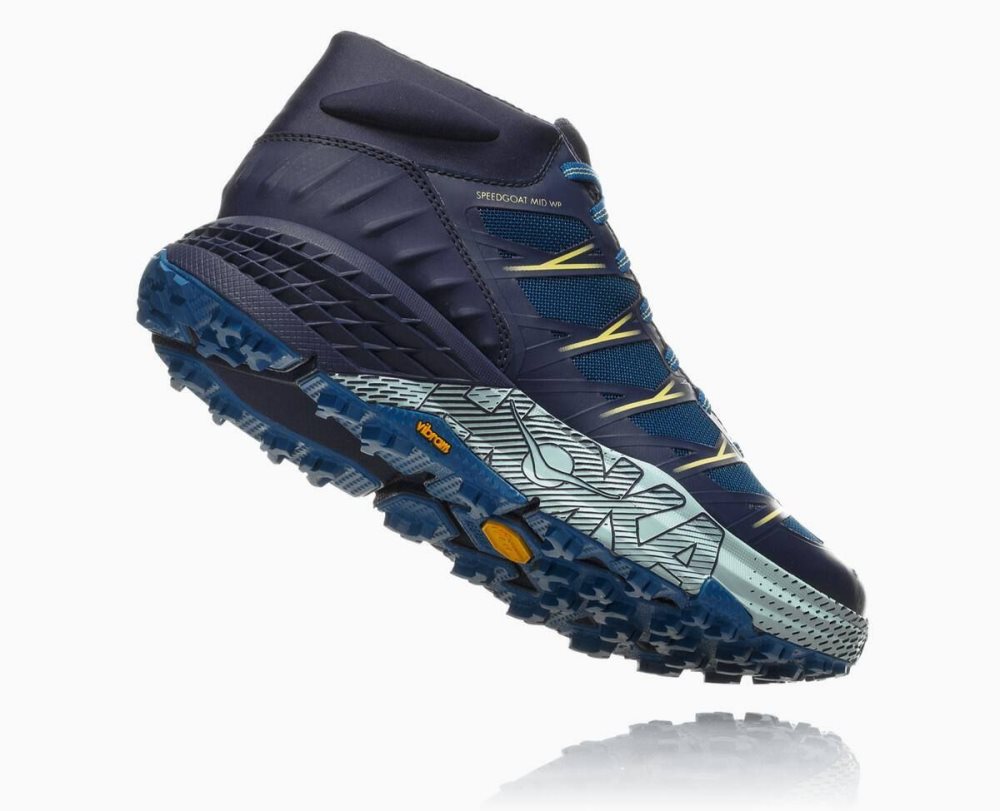 Hoka Speedgoat Mid Waterproof Blue | 25713TKVA