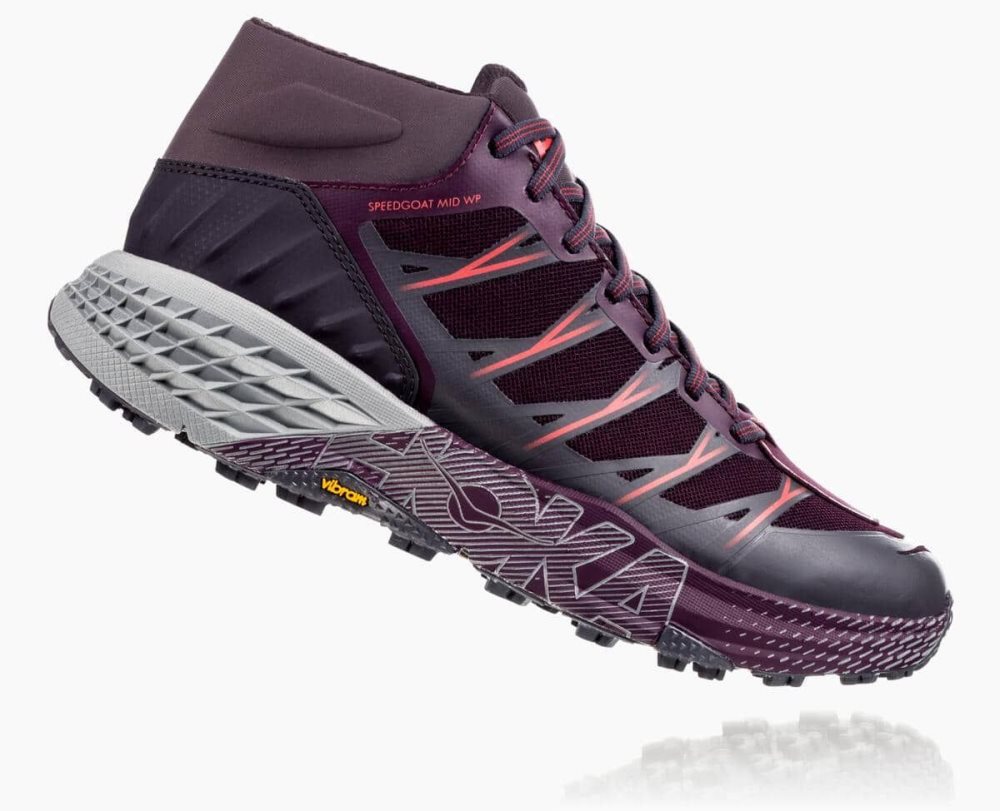 Hoka Speedgoat Mid Waterproof Obsidian / Purple | 12537EZBD