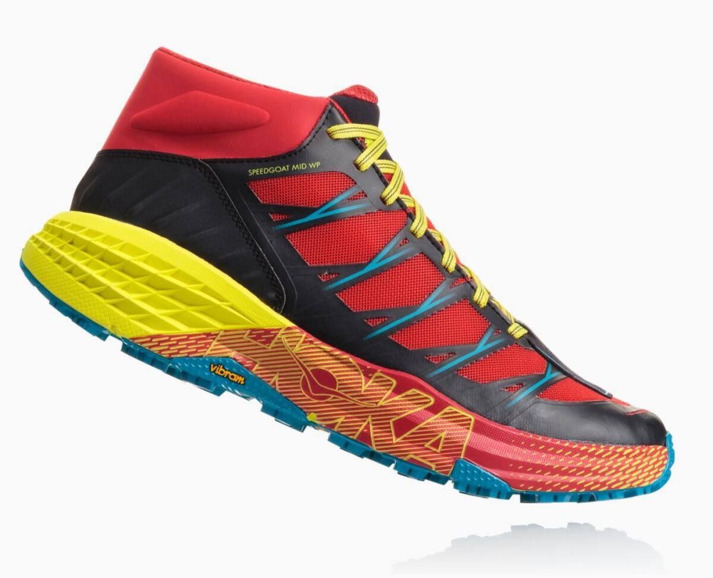 Hoka Speedgoat Mid Waterproof Red / Blue | 46701DCRB